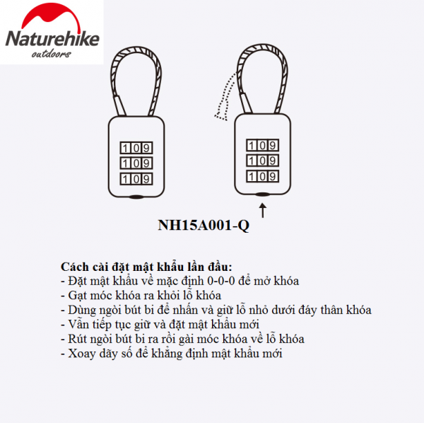 Khóa số Vali NatureHike NH15A001-Q - Hình ảnh 8