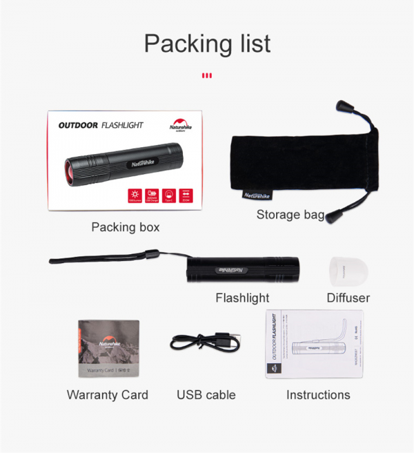 Đèn pin zoom NatureHike NH20ZM007 2020 - Hình ảnh 11