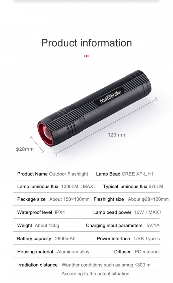Đèn pin zoom NatureHike NH20ZM007 2020 - Hình ảnh 10