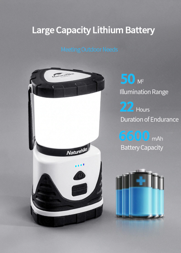 Đèn dã ngoại kiêm sạc dự phòng NatureHike NH19Y002-B - Hình ảnh 2